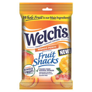 Welch Fruit Snacks Mango Peach 5oz Peg Bag 12ct
